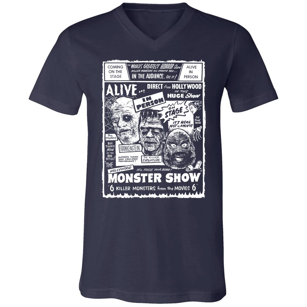 Unisex V-Neck T-Shirt - KCURS8MW - Navy - 2