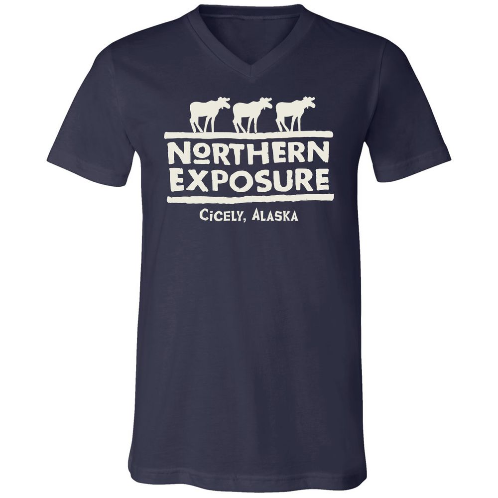 Unisex V-Neck T-Shirt - 9LMJQAS6 - Navy - 2