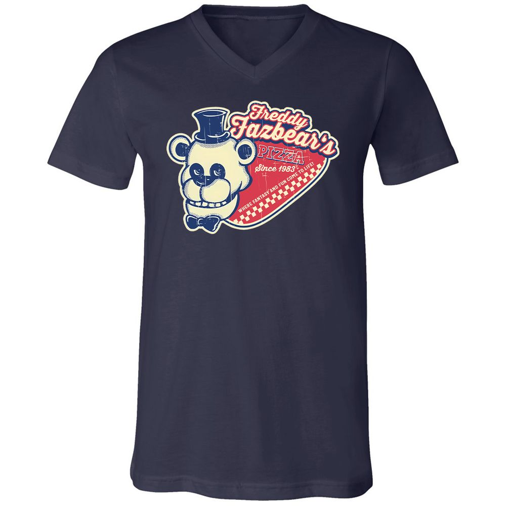 Unisex V-Neck T-Shirt - V9PK881G - Navy - 2