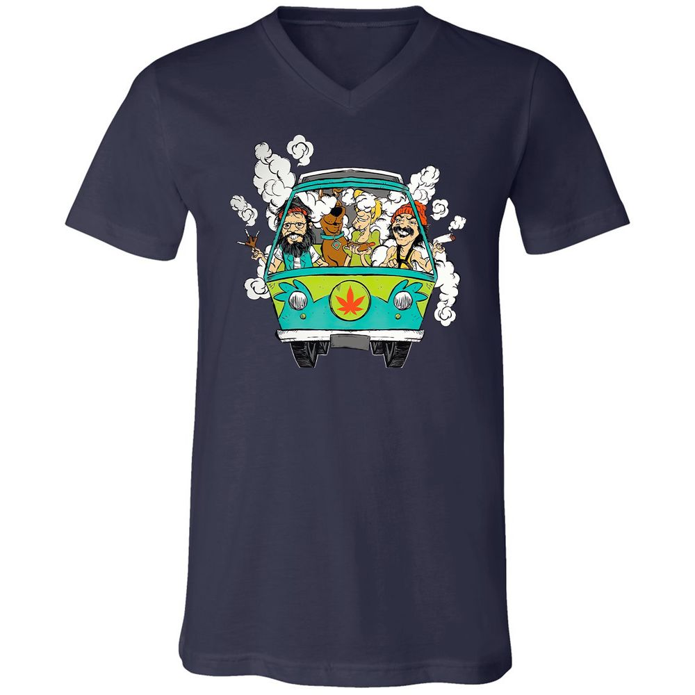 Unisex V-Neck T-Shirt - 417KPKT3 - Navy - 2