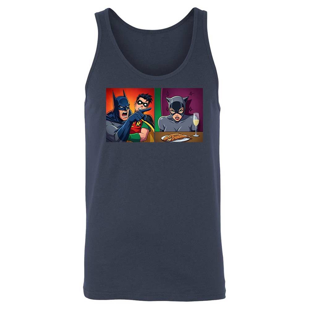 Bat Yelling at Catwoman - Navy - 2