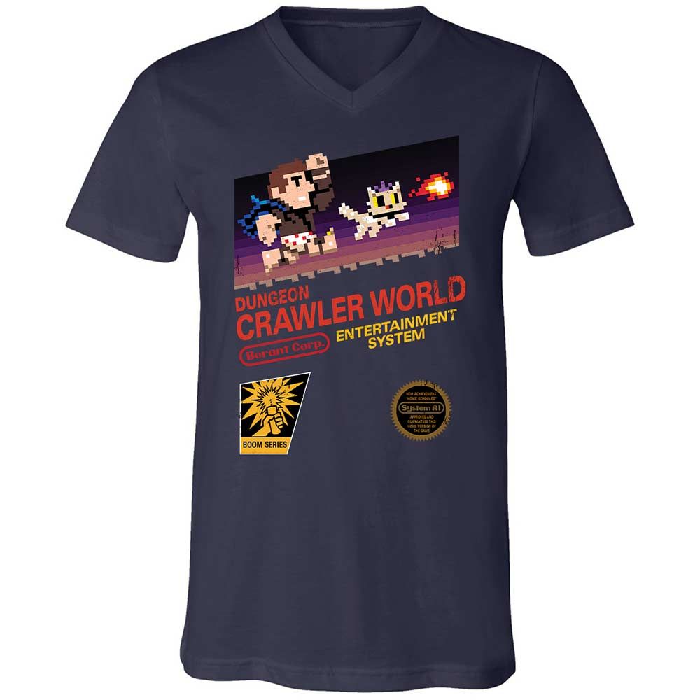Unisex V-Neck T-Shirt - 4A2XHKXS - Navy - 2