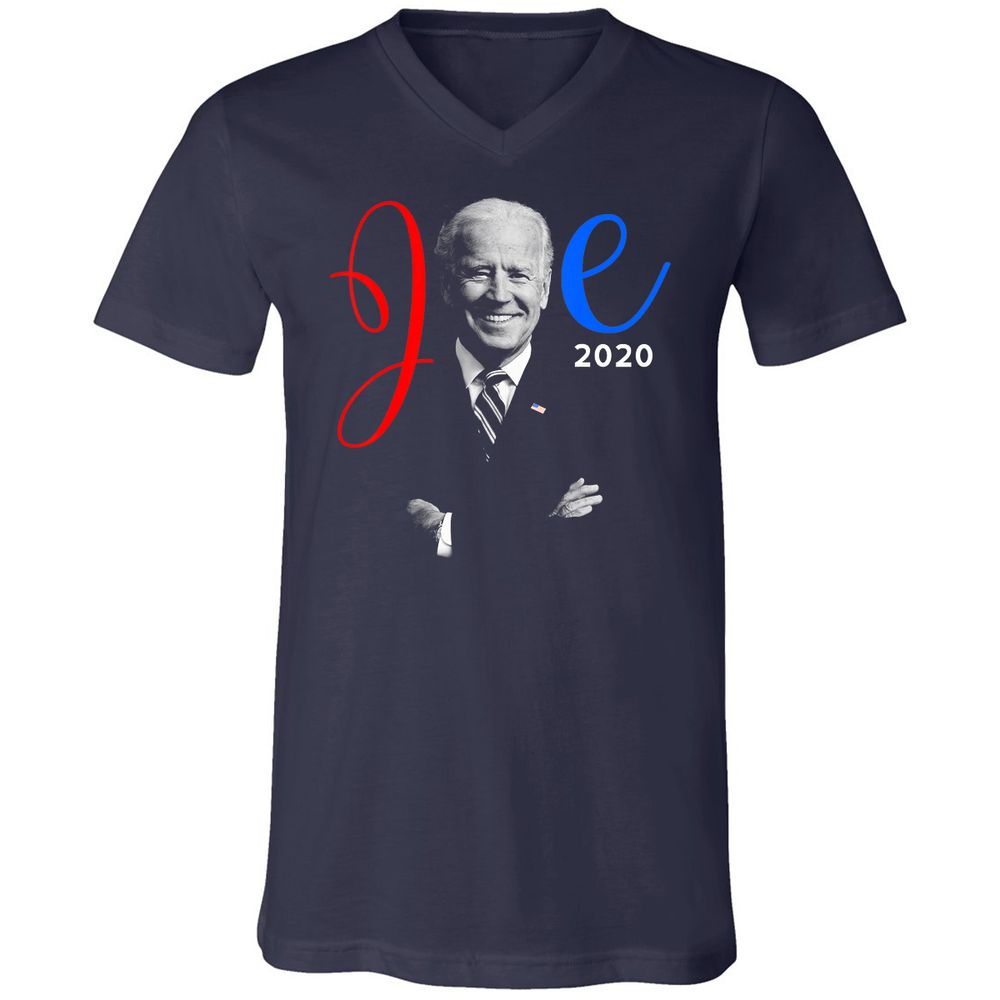 Unisex V-Neck T-Shirt - LHSJR4FR - Navy - 2