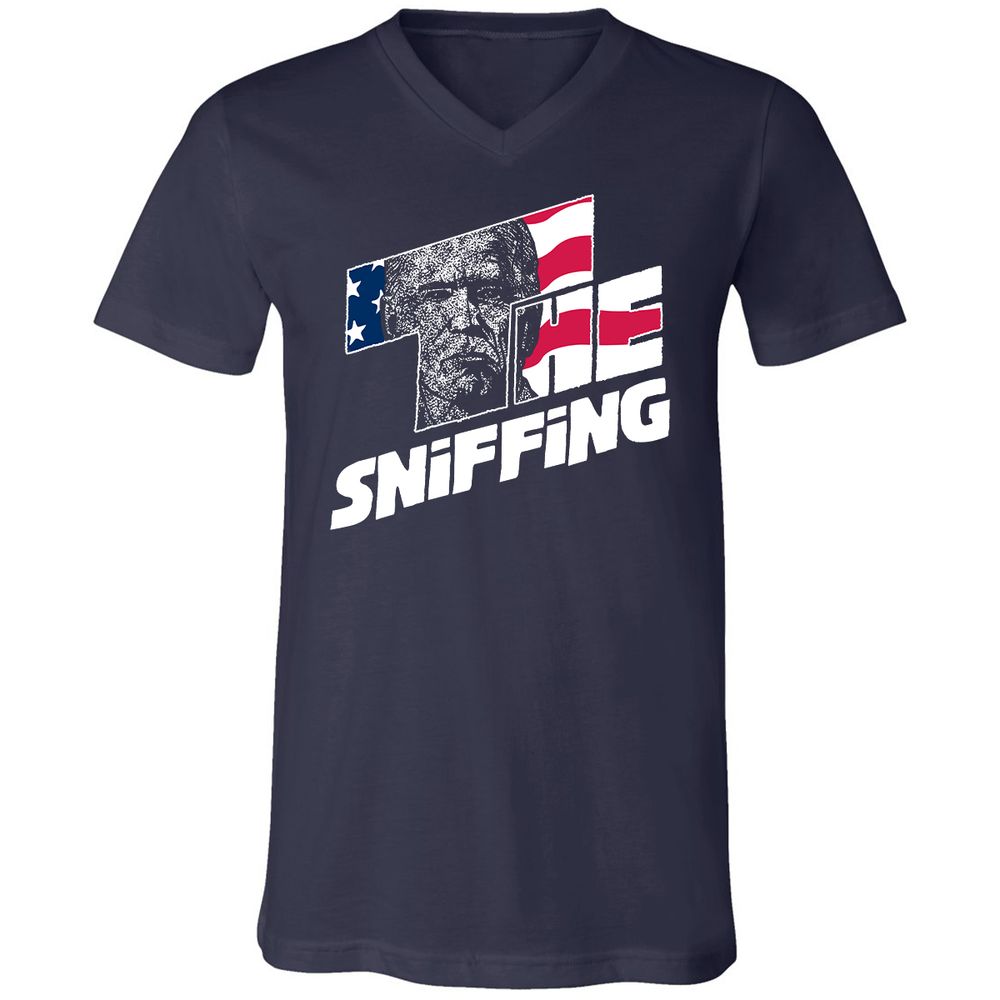 Unisex V-Neck T-Shirt - F8DRH4VS - Navy - 2