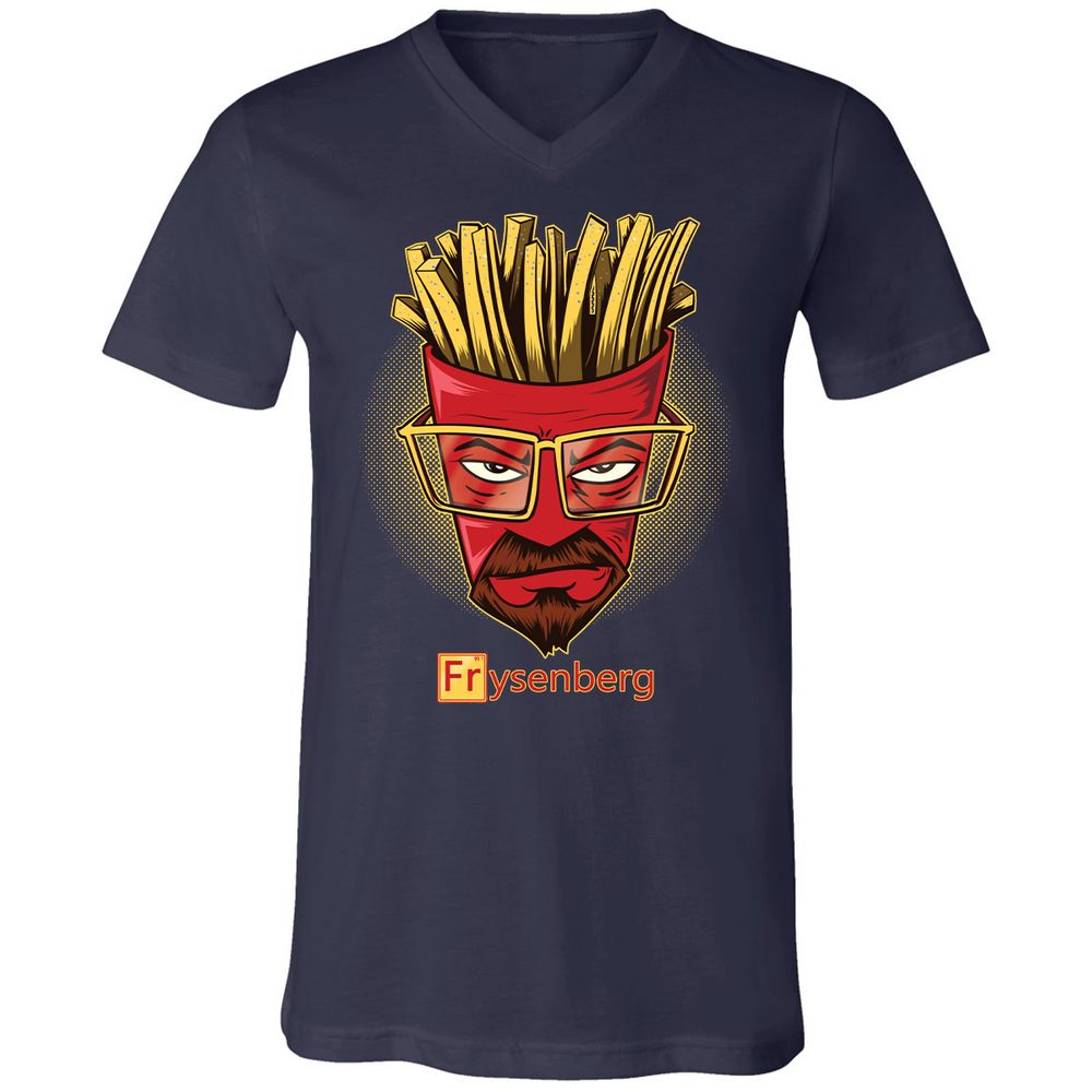 Unisex V-Neck T-Shirt - 5U11GV9D - Navy - 2