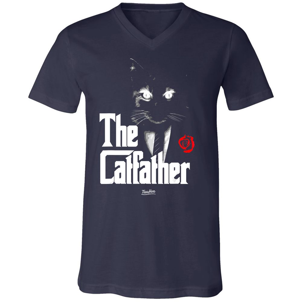 Unisex V-Neck T-Shirt - LBD55TF6 - Navy - 2