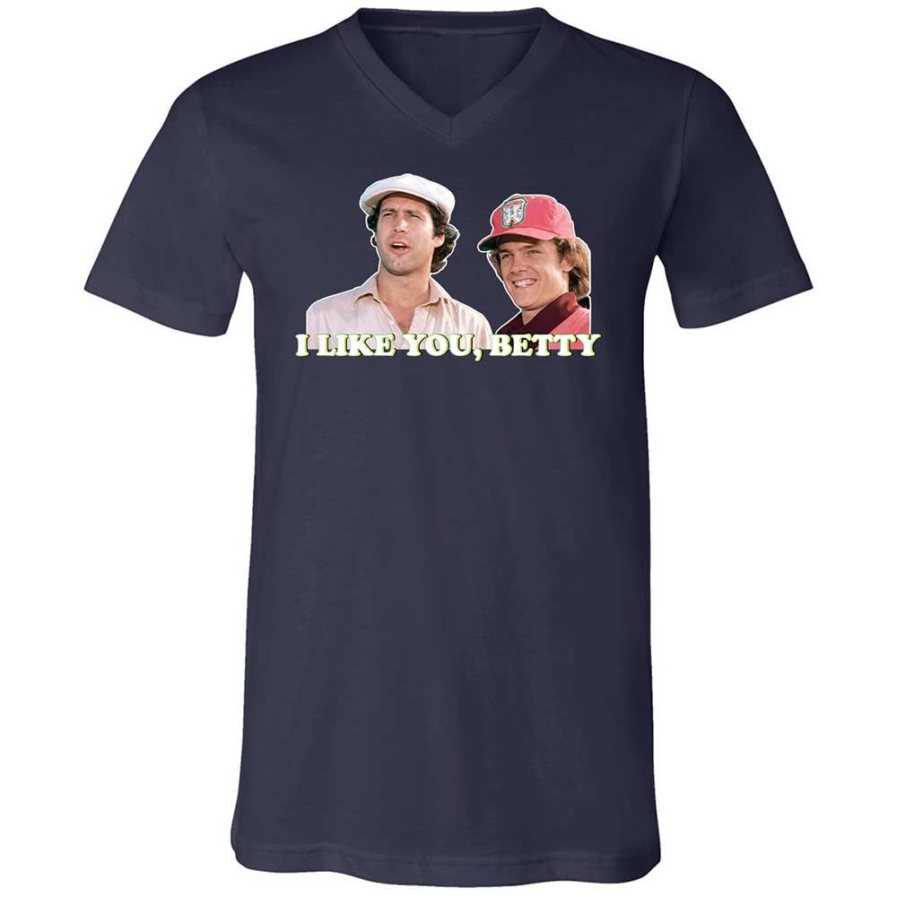 Unisex V-Neck T-Shirt - ZE3LN7TP - Navy - 2