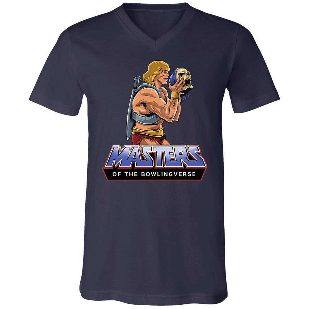 Unisex V-Neck T-Shirt - GCD8FN2L - Navy - 2