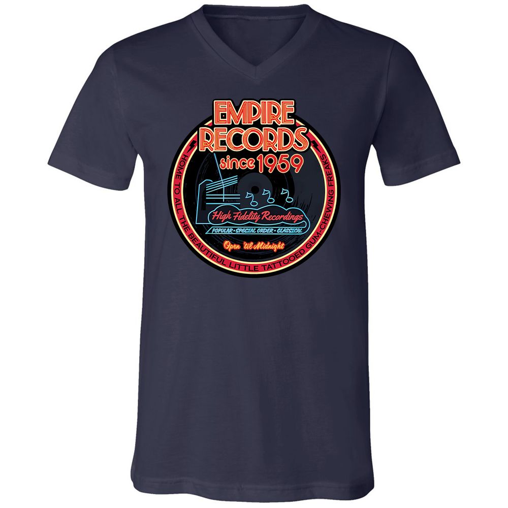 Unisex V-Neck T-Shirt - DXHM2546 - Navy - 2