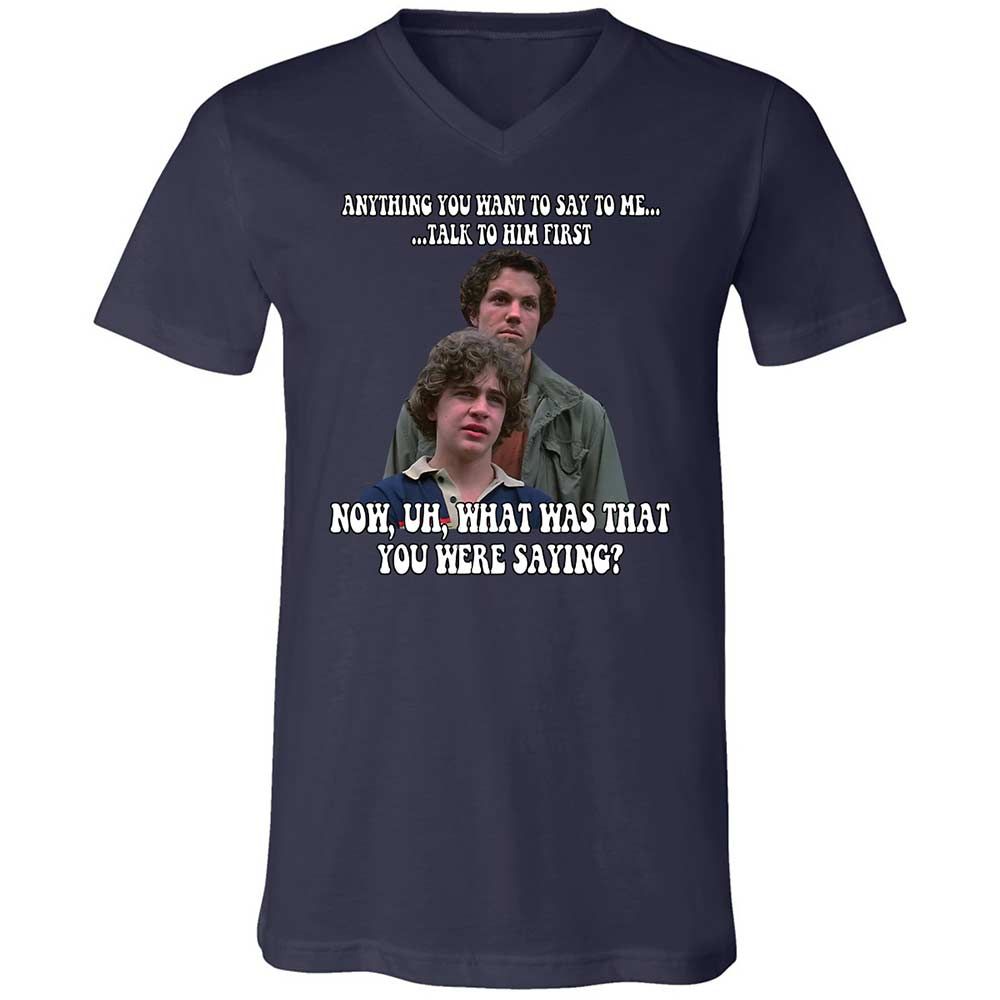 Unisex V-Neck T-Shirt - 36L2W5V7 - Navy - 2