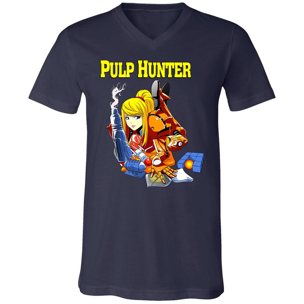 Unisex V-Neck T-Shirt - 8VS5FYD5 - Navy - 2