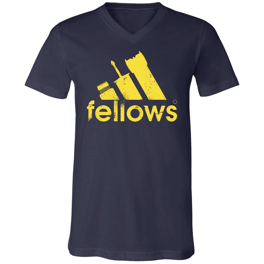 Unisex V-Neck T-Shirt - 5UTTLT3X - Navy - 2