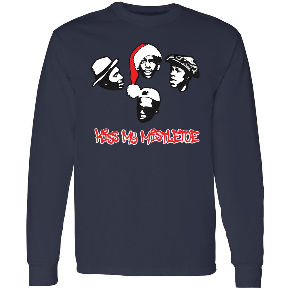 Kiss My Mistletoe Xmas Rap - Navy - 2