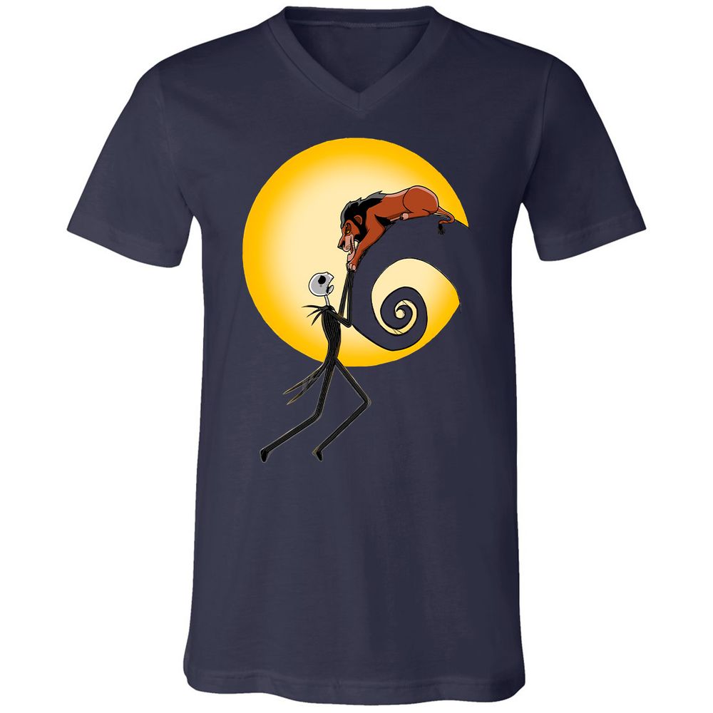 Unisex V-Neck T-Shirt - XE739XT3 - Navy - 2