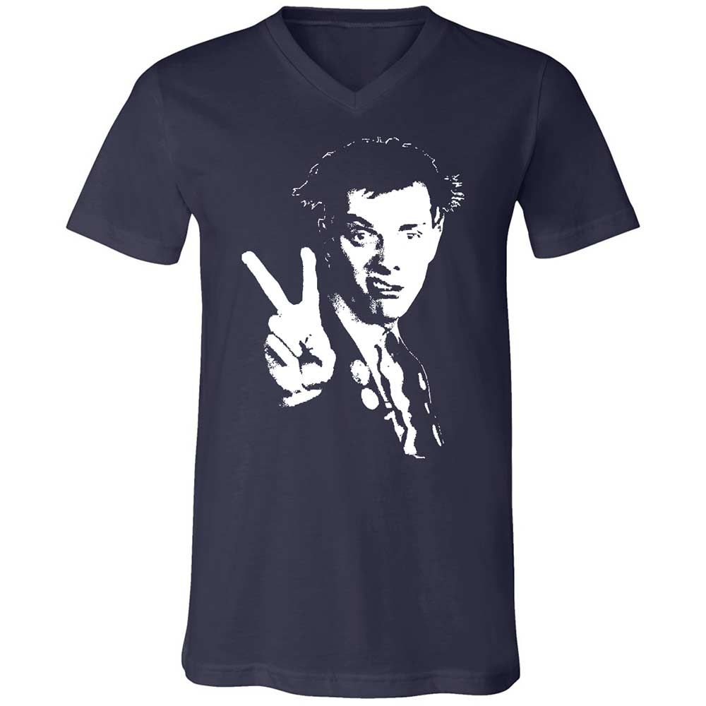 Unisex V-Neck T-Shirt - Black - Navy - 2