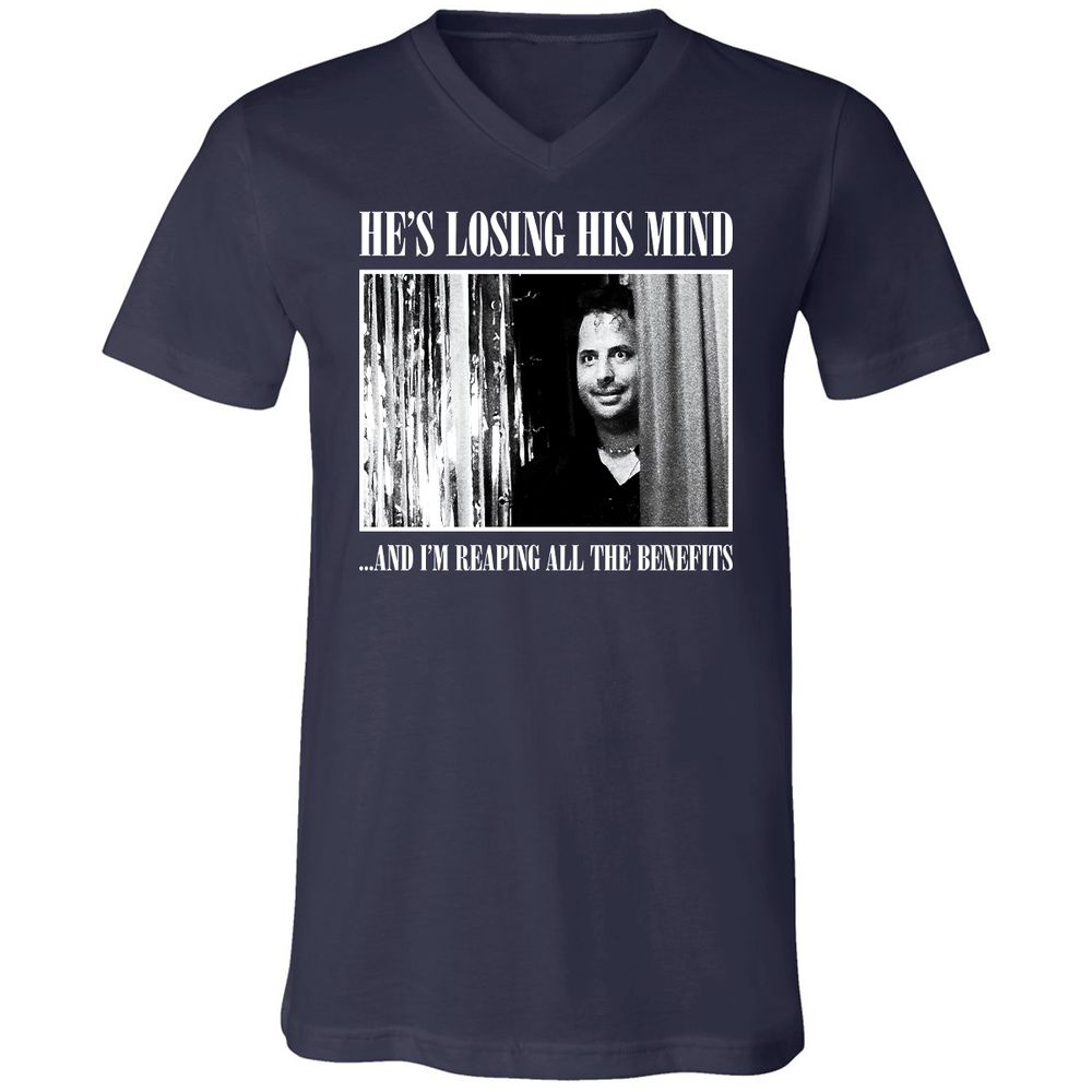 Unisex V-Neck T-Shirt - 81CM54RA - Navy - 2