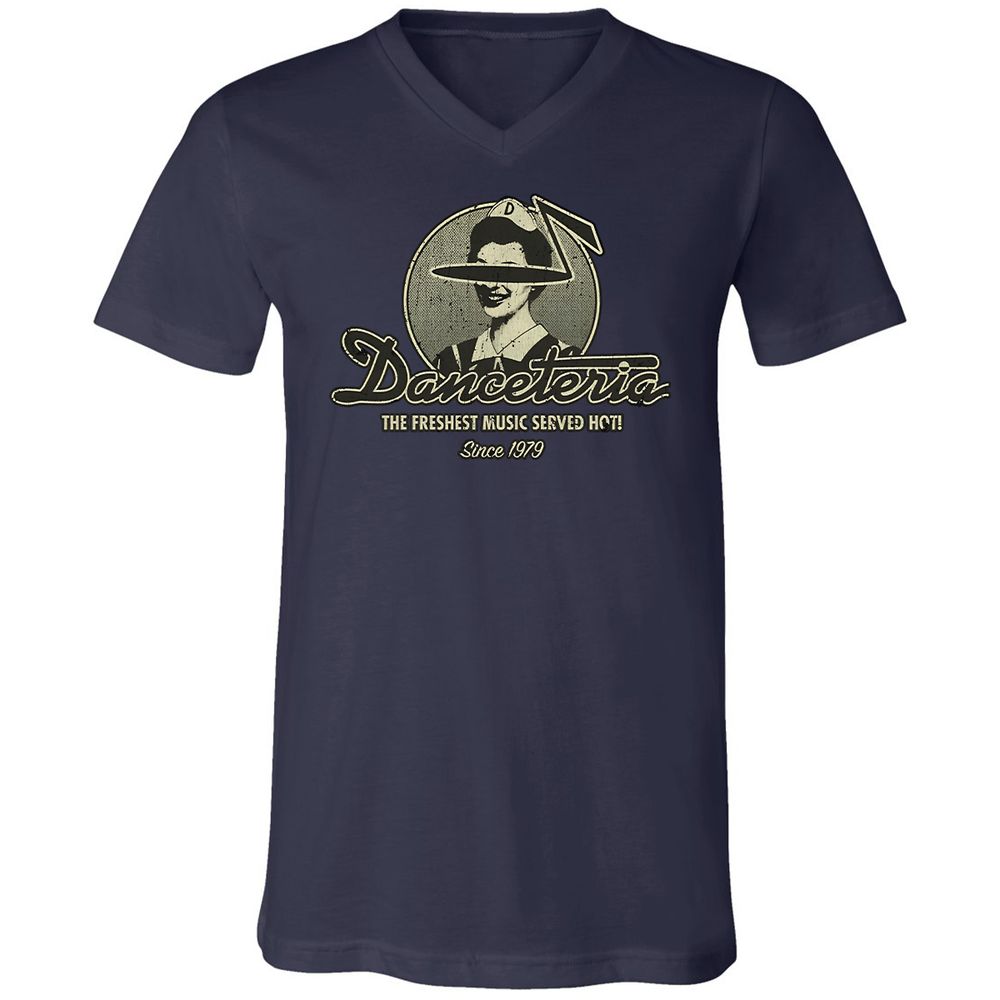 Unisex V-Neck T-Shirt - ZYTFCQ9L - Navy - 2