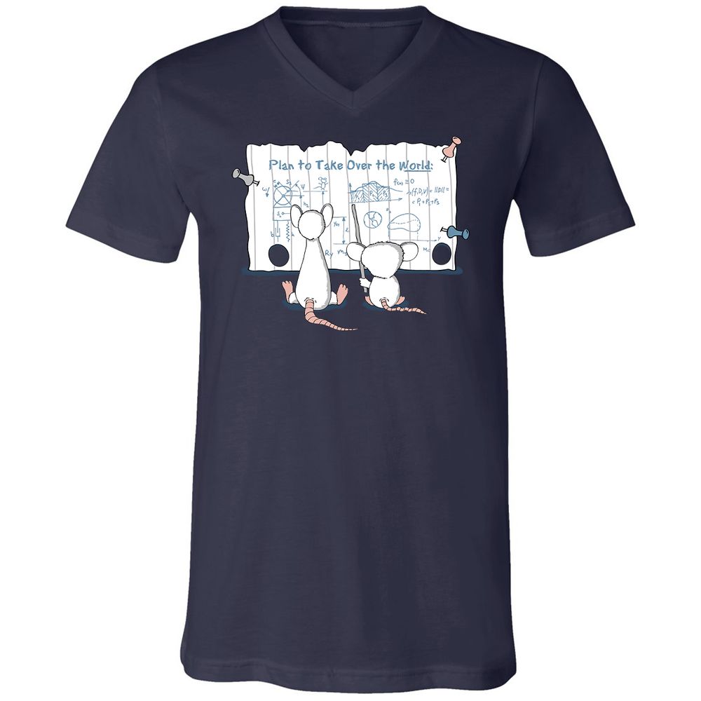 Unisex V-Neck T-Shirt - ED2JNN24 - Navy - 2