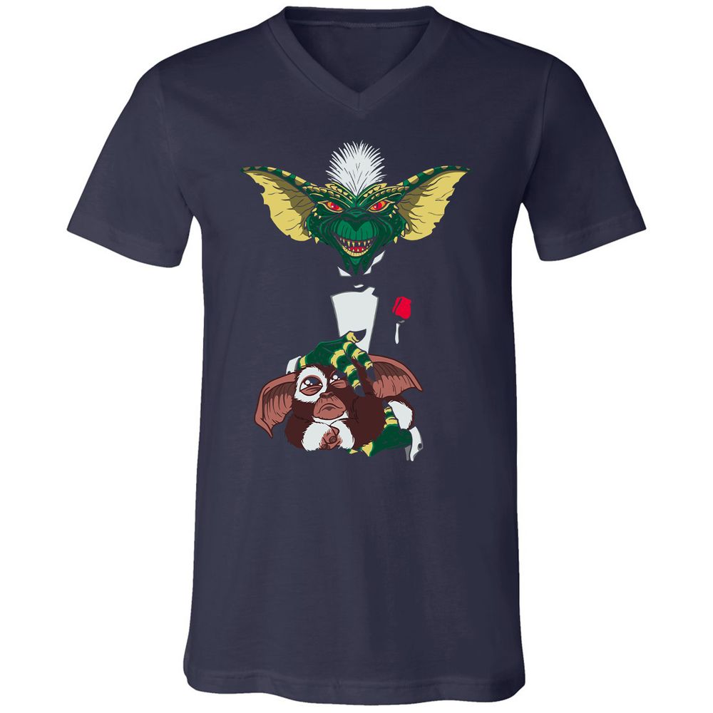 Unisex V-Neck T-Shirt - RVVGQD4S - Navy - 2