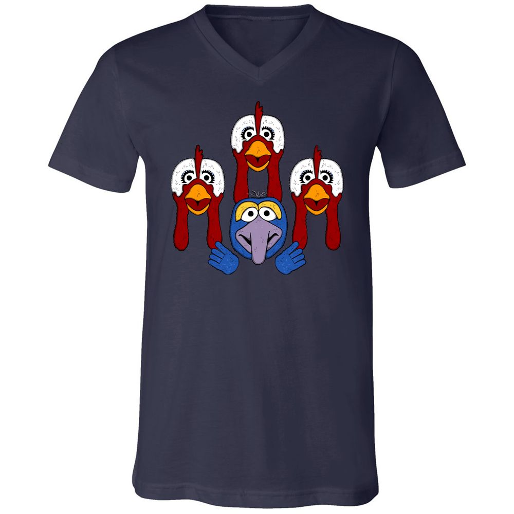 Unisex V-Neck T-Shirt - KV7TS52U - Navy - 2