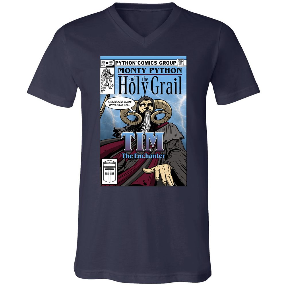 Unisex V-Neck T-Shirt - T24B1DHX - Navy - 2