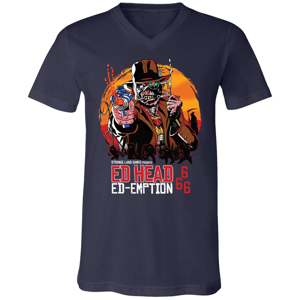 Unisex V-Neck T-Shirt - NLY45N7V - Navy - 2