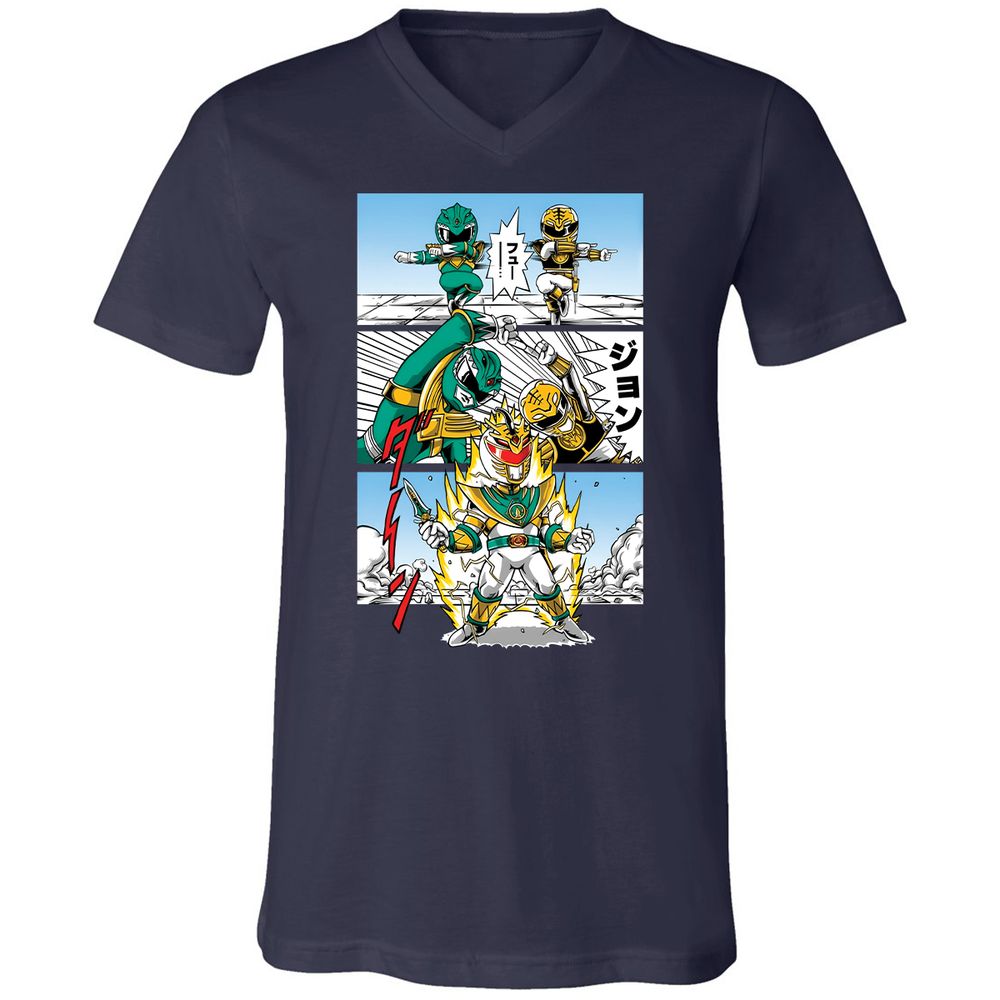 Unisex V-Neck T-Shirt - D6NY6WLQ - Navy - 2