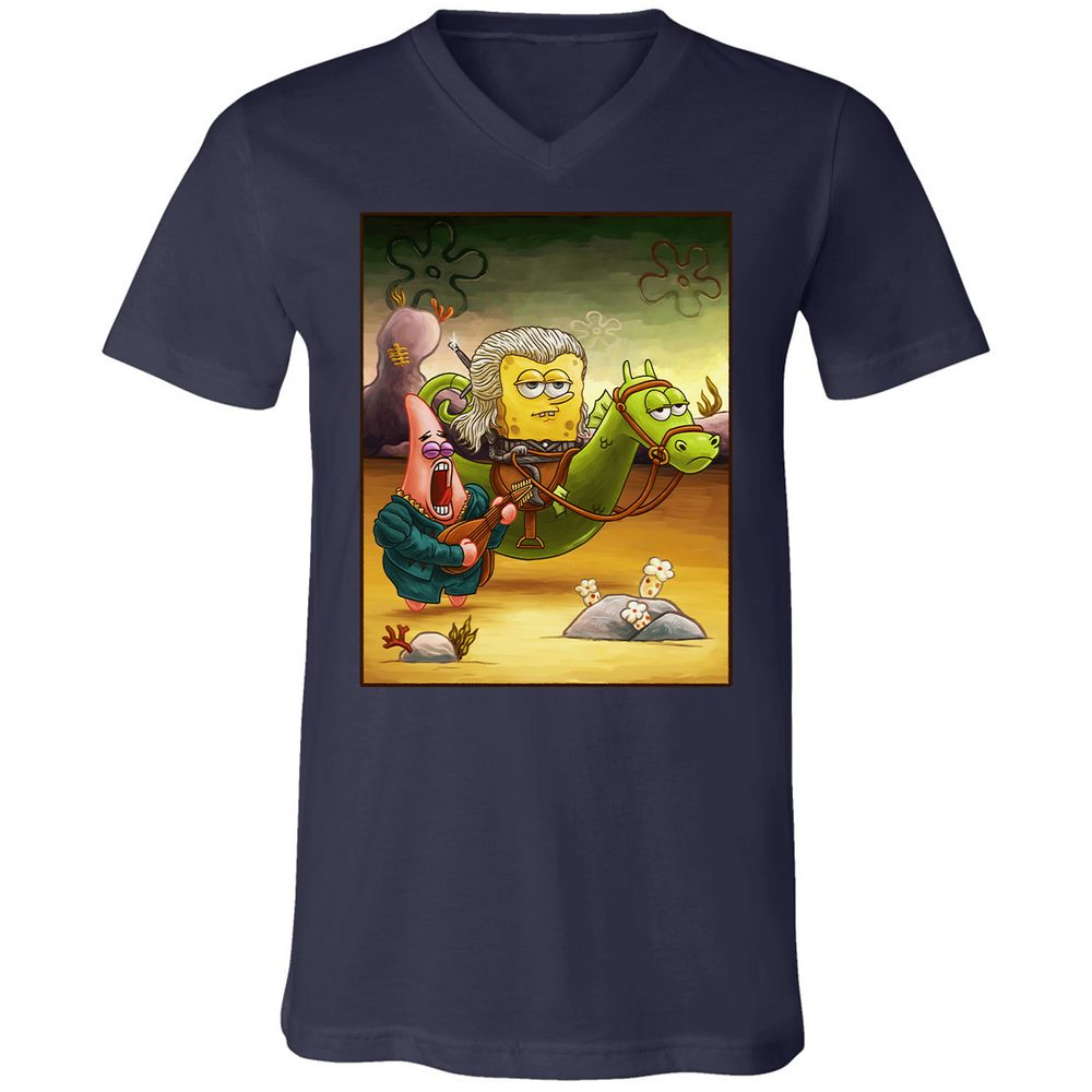 Unisex V-Neck T-Shirt - URPCPEWC - Navy - 2