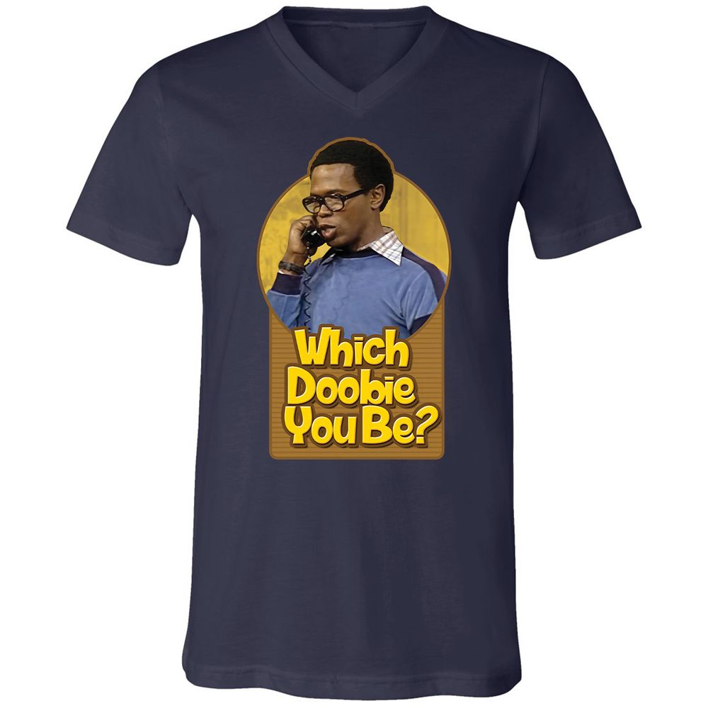 Unisex V-Neck T-Shirt - R1SPWKWQ - Navy - 2