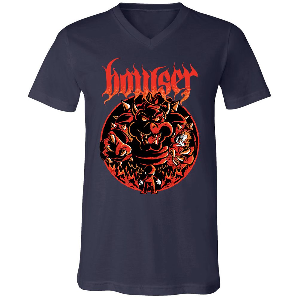 Unisex V-Neck T-Shirt - 1Z1VDBKM - Navy - 2