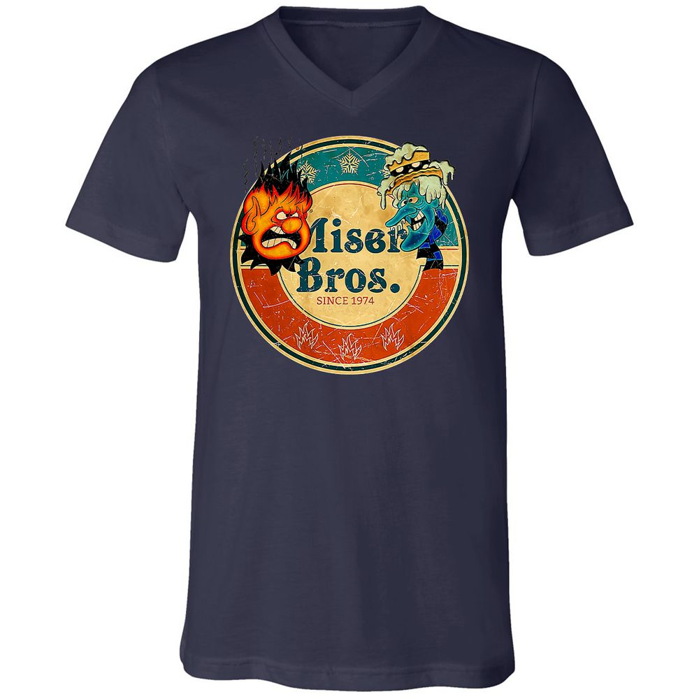 Unisex V-Neck T-Shirt - ZZRRSVFS - Navy - 2