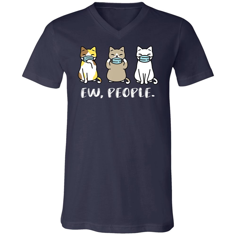 Unisex V-Neck T-Shirt - PP827DGJ - Navy - 2