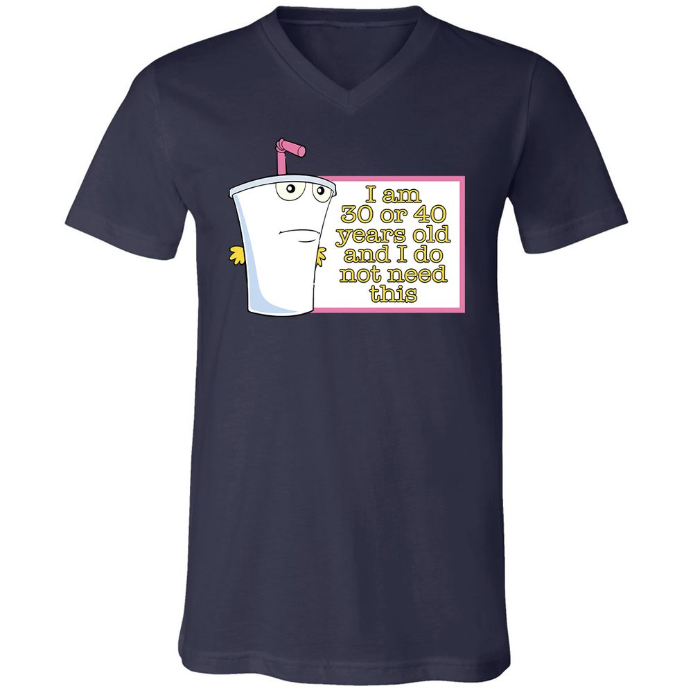 Unisex V-Neck T-Shirt - X66FUA8P - Navy - 2