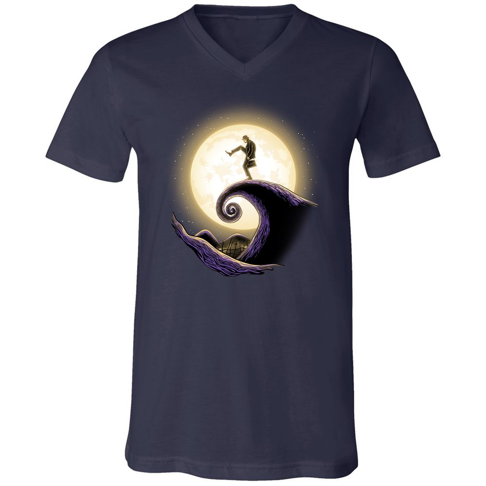 Unisex V-Neck T-Shirt - Y42984P7 - Navy - 2