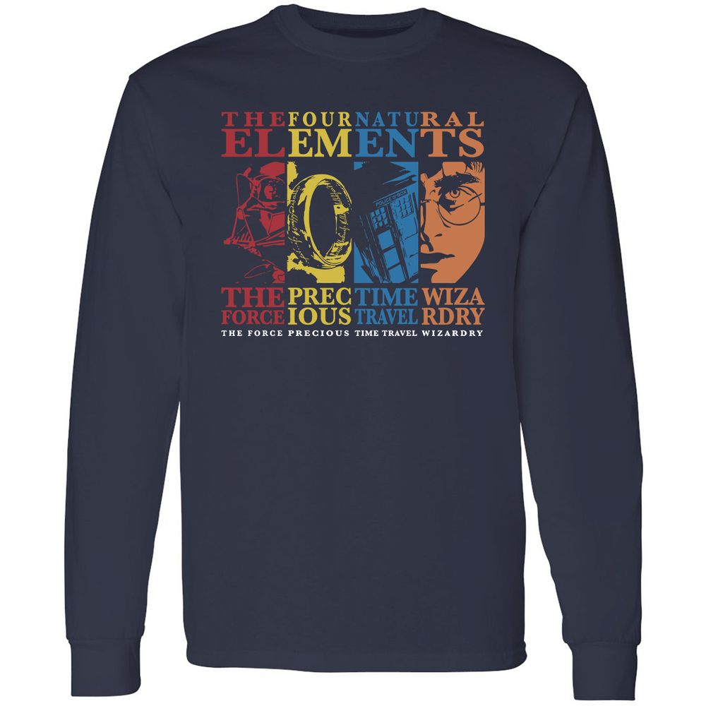 Long Sleeve T-Shirt - AQM21Y8D - Navy - 2