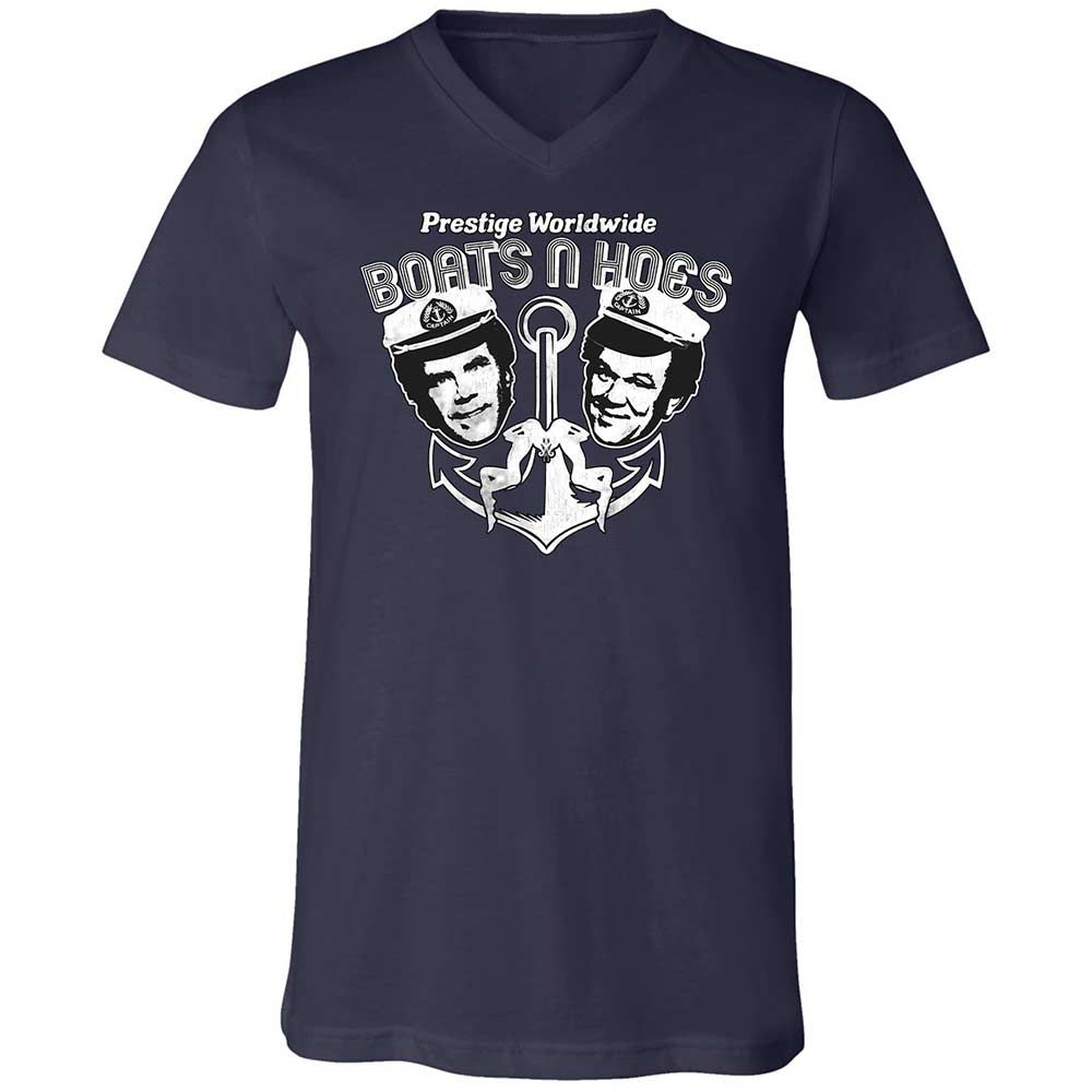 Unisex V-Neck T-Shirt - R9SCBAQ6 - Navy - 2