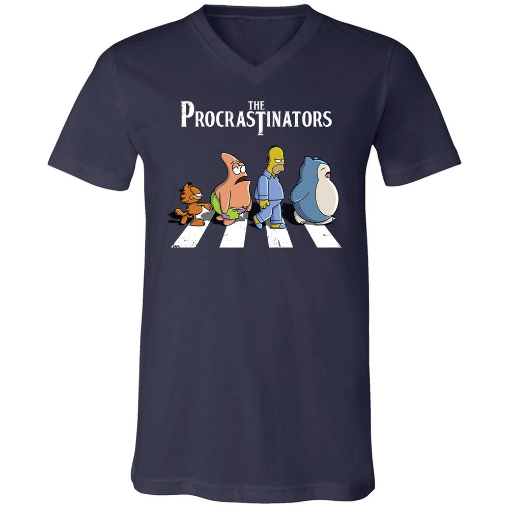 Unisex V-Neck T-Shirt - VEBKHS8K - Navy - 2