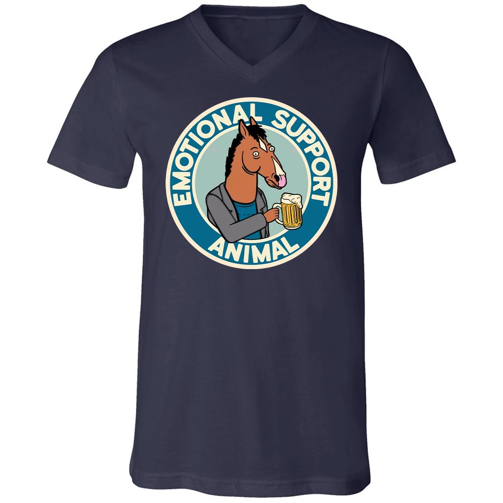 Unisex V-Neck T-Shirt - D2JS2FTS - Navy - 2