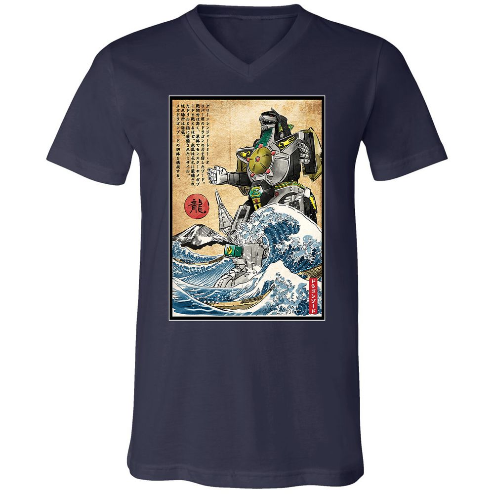 Unisex V-Neck T-Shirt - P74UEXFJ - Navy - 2