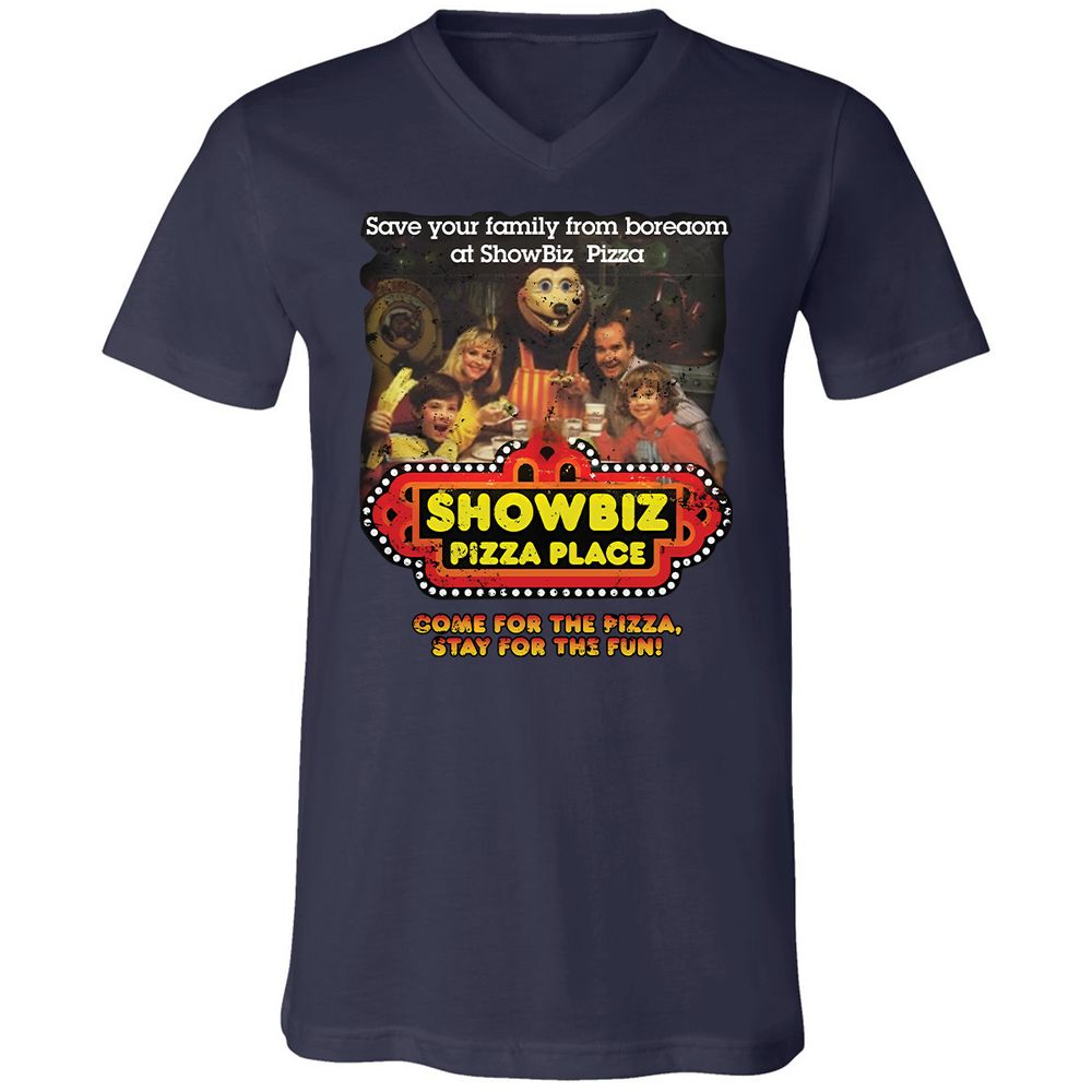 Unisex V-Neck T-Shirt - EZ9R1QP1 - Navy - 2