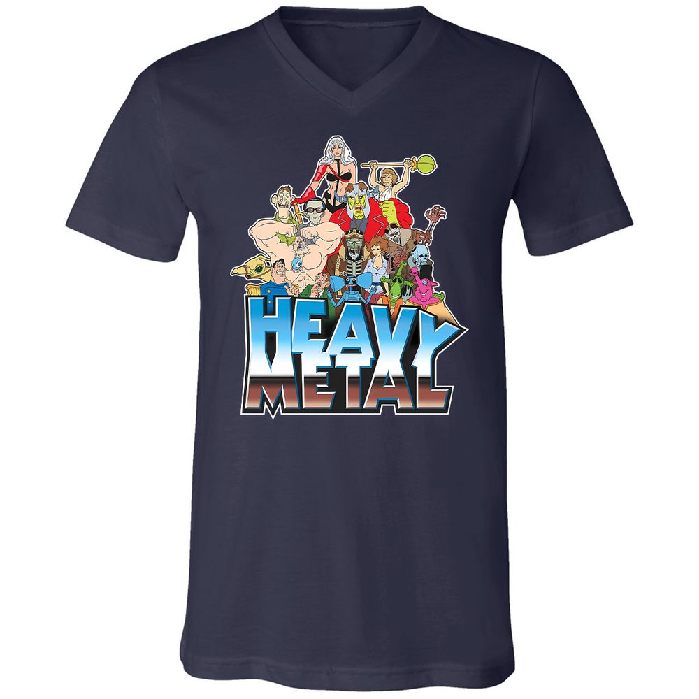 Unisex V-Neck T-Shirt - 3JWZ5VEC - Navy - 2