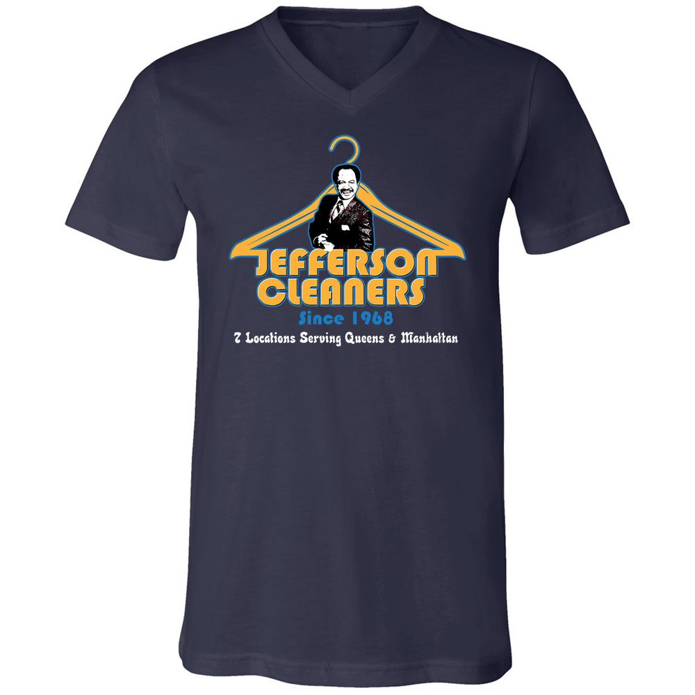Unisex V-Neck T-Shirt - 49159RS6 - Navy - 2