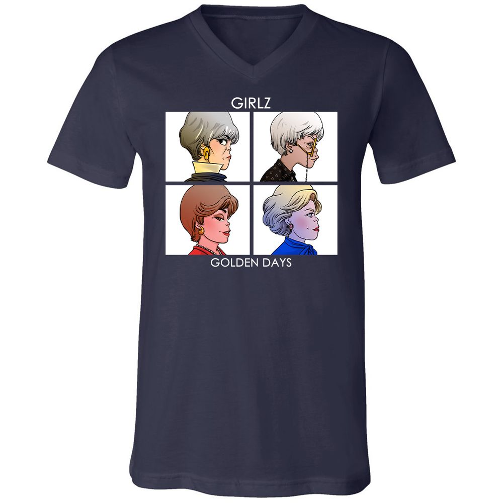 Unisex V-Neck T-Shirt - EMEHLG3C - Navy - 2