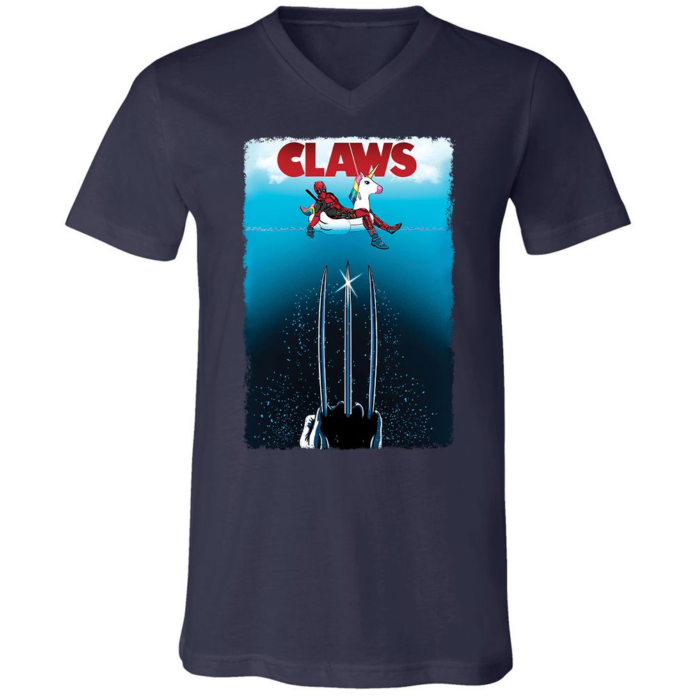 Unisex V-Neck T-Shirt - XDYTG9B3 - Navy - 2