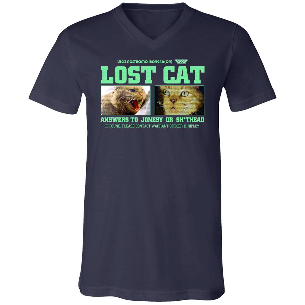 Unisex V-Neck T-Shirt - R84XMN4U - Navy - 2