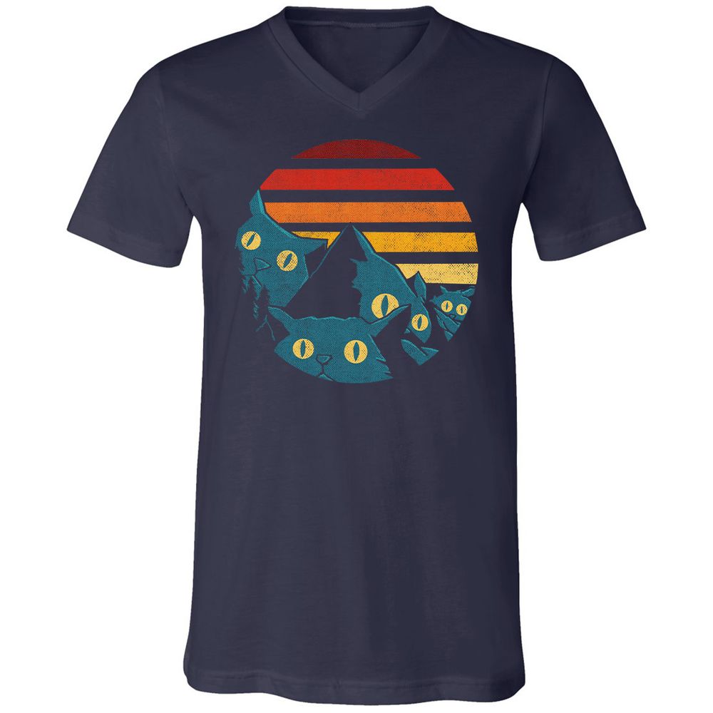 Unisex V-Neck T-Shirt - 599KYN6K - Navy - 2