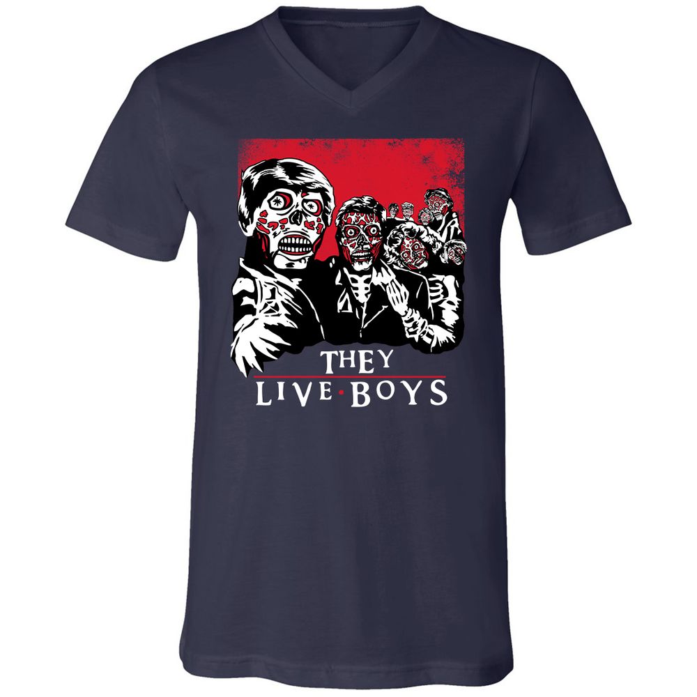 Unisex V-Neck T-Shirt - EJ24ZXPA - Navy - 2