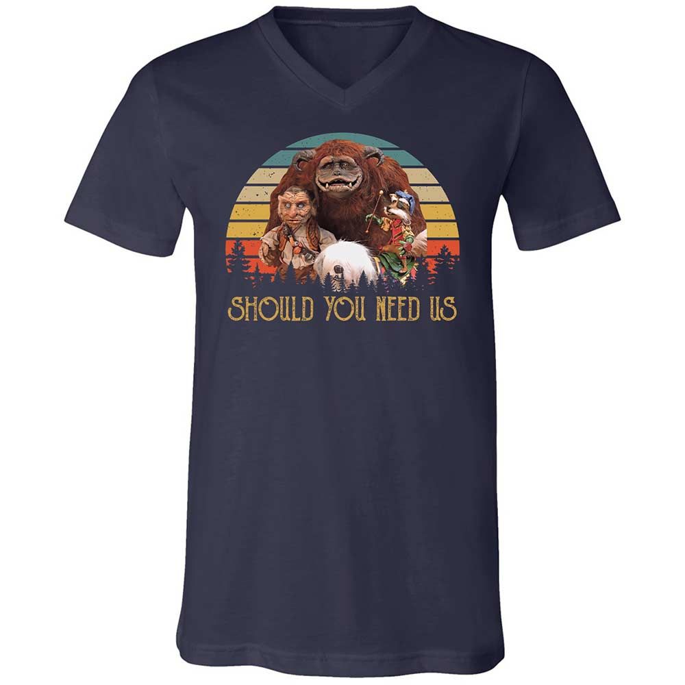 Unisex V-Neck T-Shirt - VUWUT3XR - Navy - 2