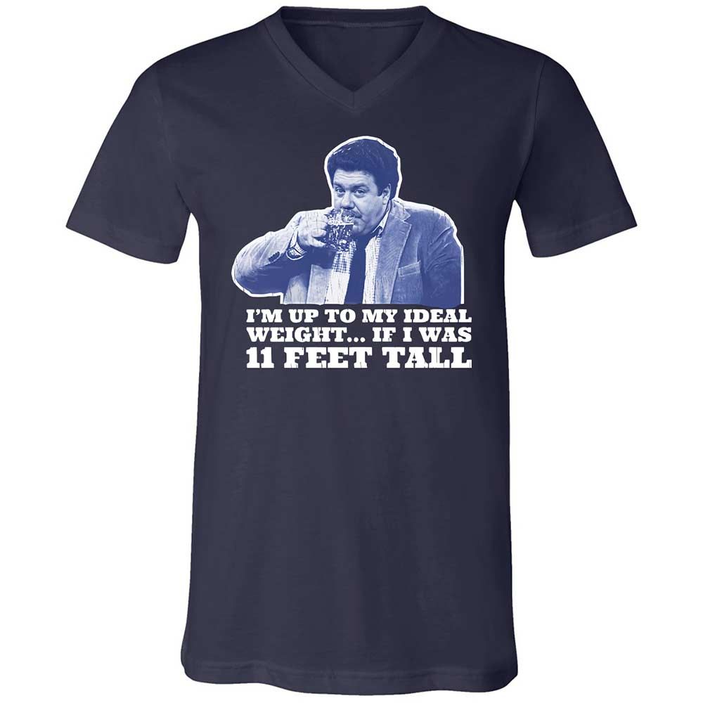 Unisex V-Neck T-Shirt - 8XVEJE6Q - Navy - 2