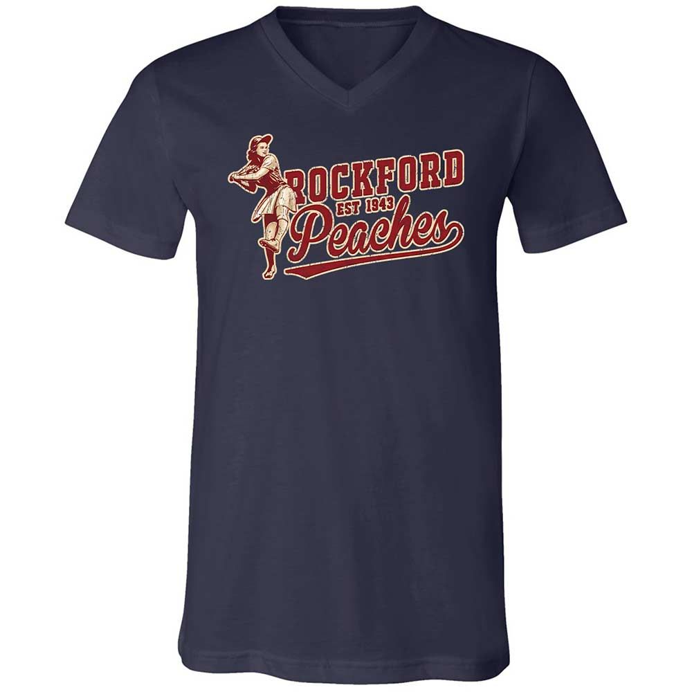 Unisex V-Neck T-Shirt - QAW4DTEK - Navy - 2